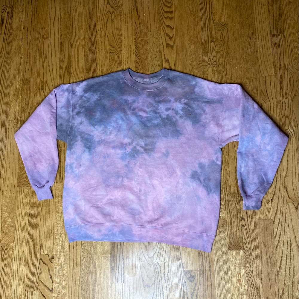 Purple galaxy crewneck